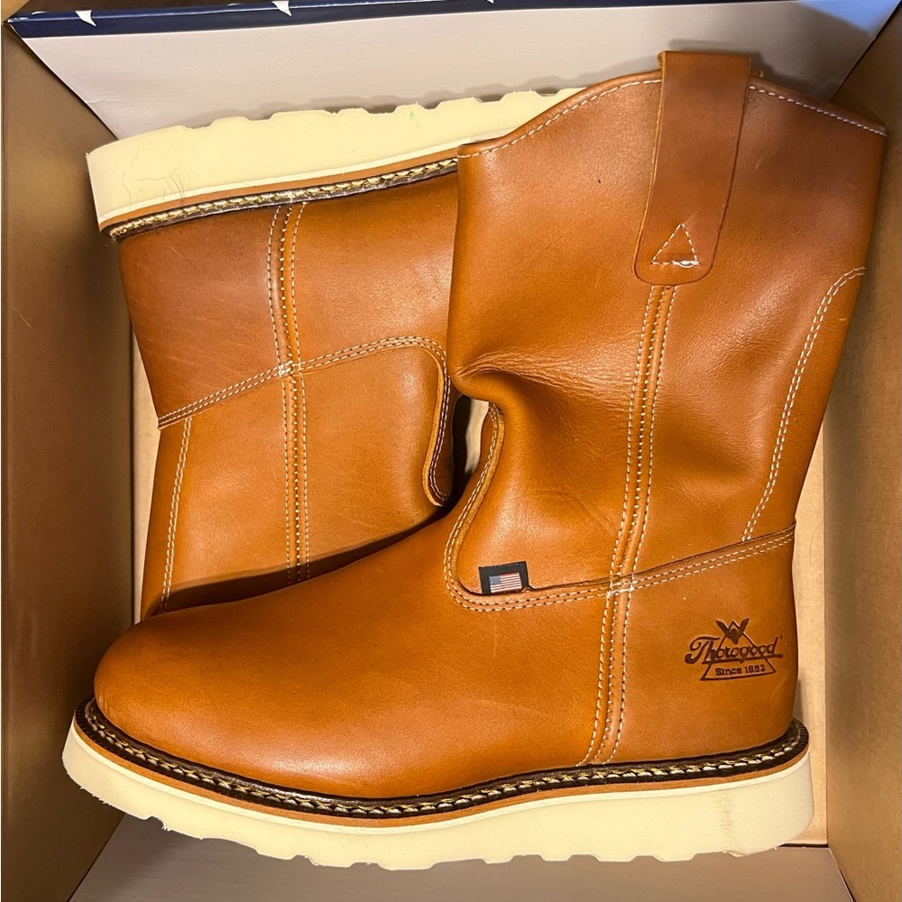 Thorogood Men's Tan Leather Work Boots